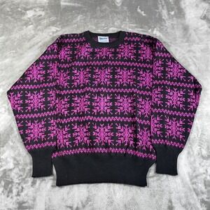 Vintage Meister Sweater Women Medium Ski Snow Nordic Wool Blend Pullover 80s New